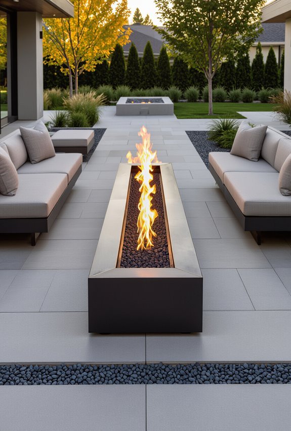 double sided linear patio divider
