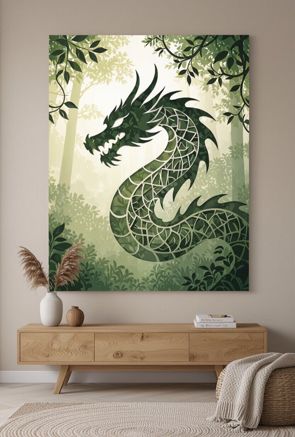 dragon silhouettes amid serenenature
