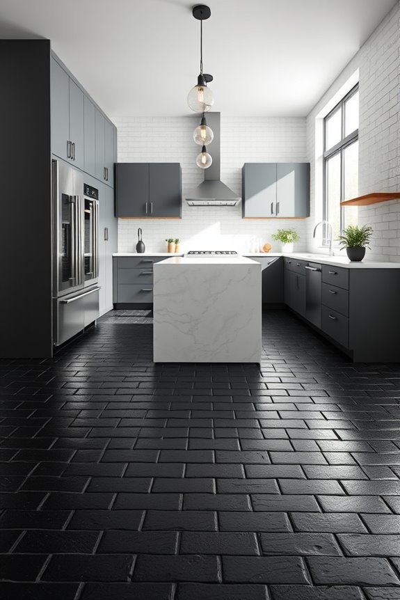 dramatic black brick elegance