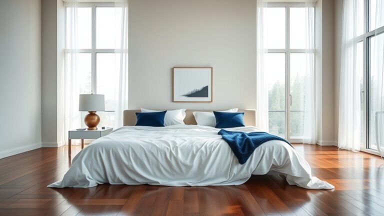 dramatic central bed layouts