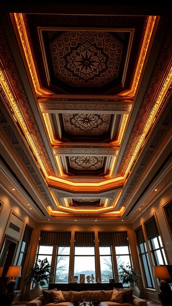 dramatic multi tiered ceilings design