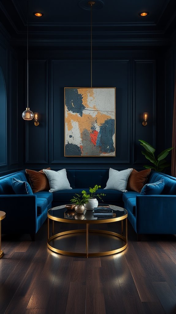 dramatic navy blue effect