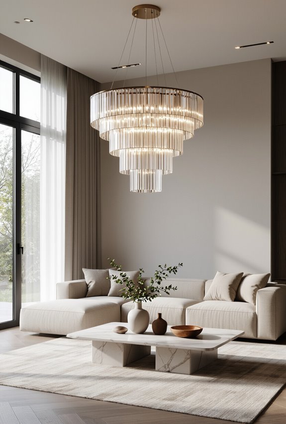 dramatic sculptural pendant lighting
