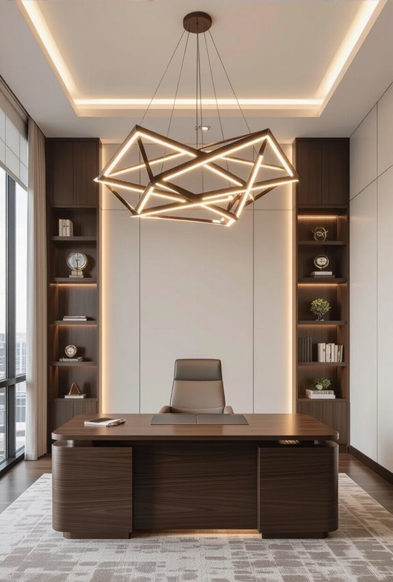 dramatic sculptural statement lighting