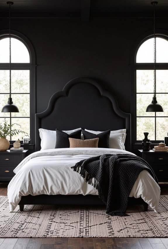 dramatic tufted arched headboards