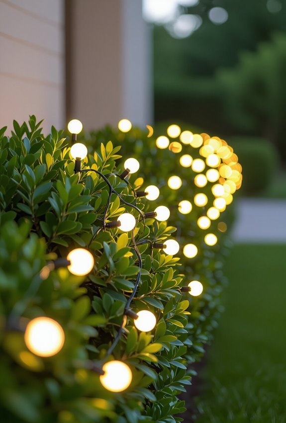 drape warm globe lights