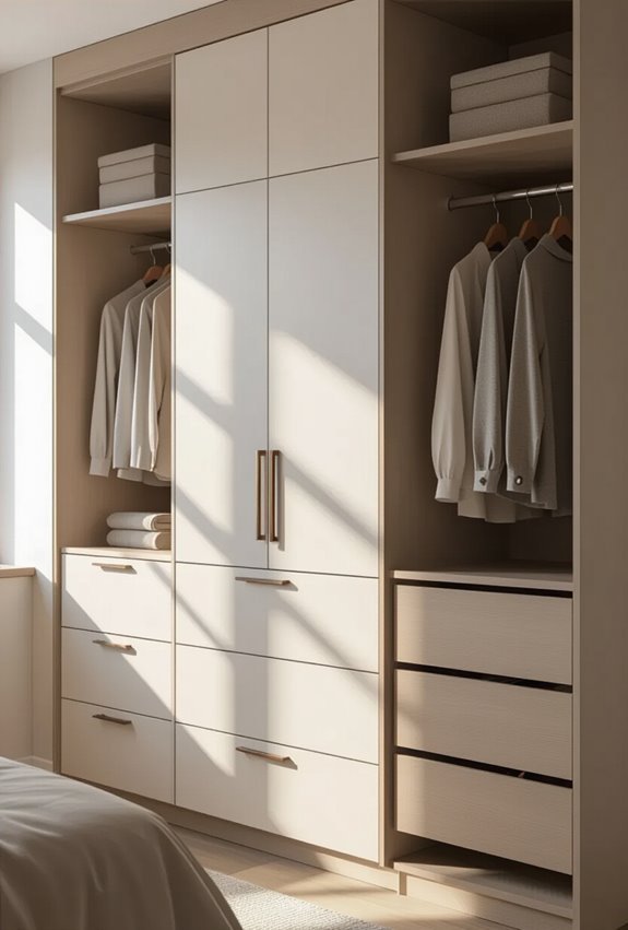 drawers and hanging space balance