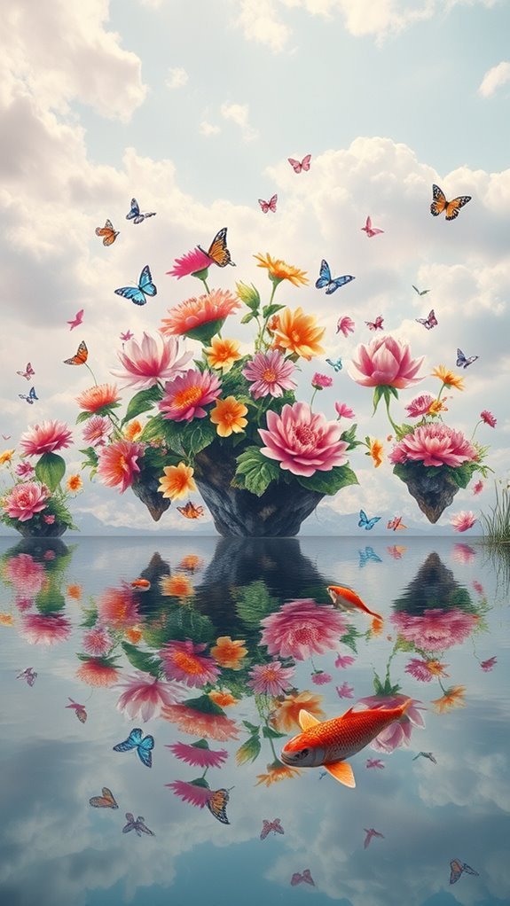 dreamlike imaginative landscapes murals