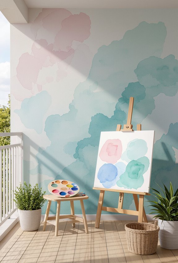 dreamy layered soft gradients