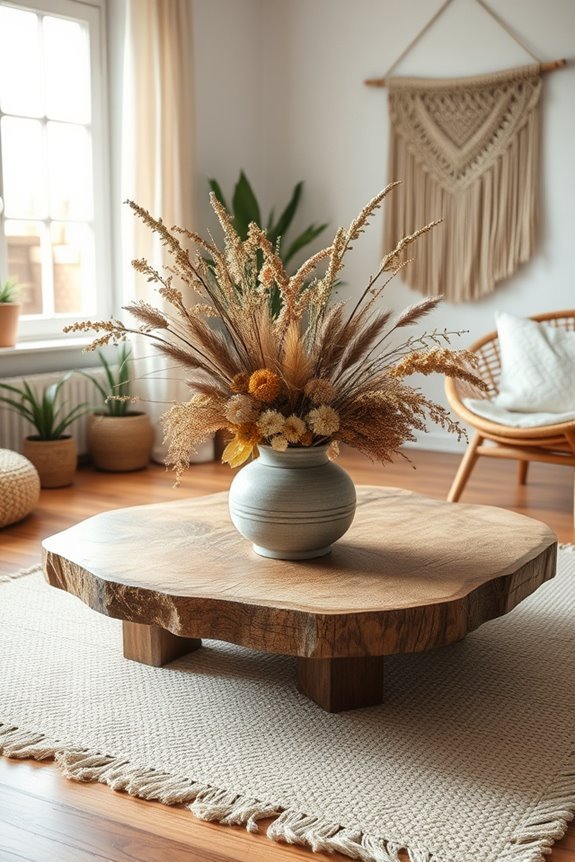 dried flowers enhance decor