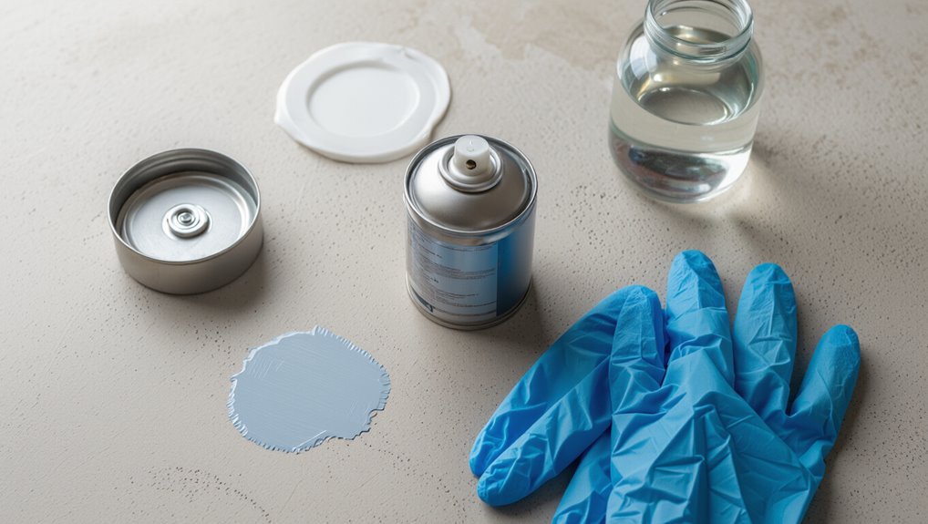 dried spray paint precautions
