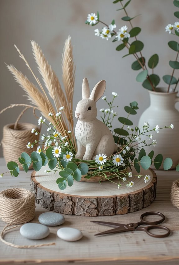 driftwood bunnies with moss