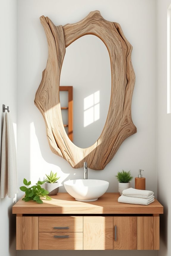 driftwood coastal bathroom decor