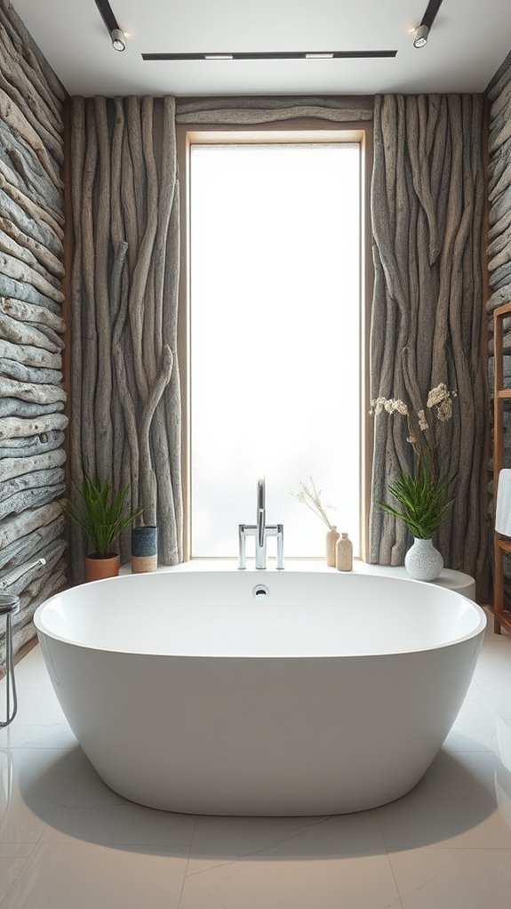 driftwood inspired coastal bathroom decor