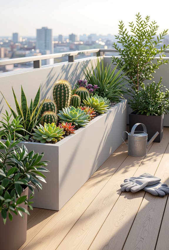 drought tolerant succulents with self watering