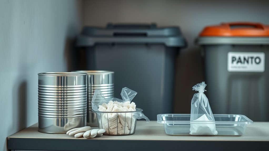 dry solidify dispose properly