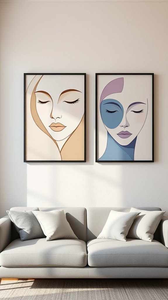 dual abstract face art