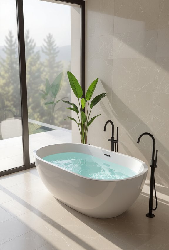 dual ergonomic heated soaking tub