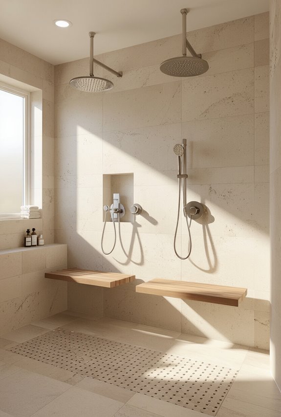dual personalized thermostatic showerheads