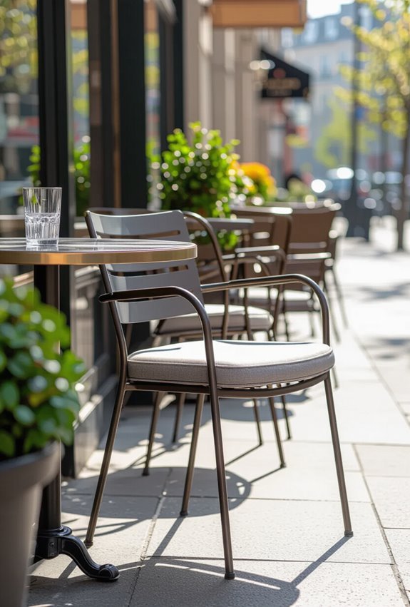 durable ergonomic stackable metal chairs