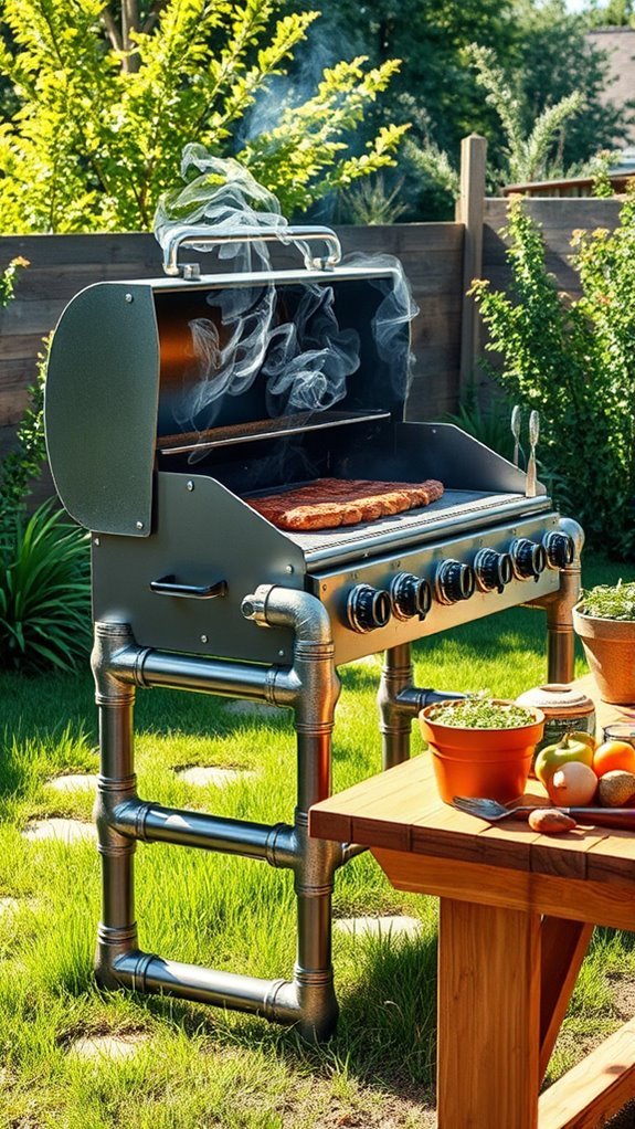 durable industrial bbq stand