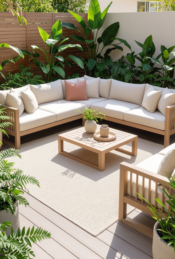 durable layered patterned outdoor rugs
