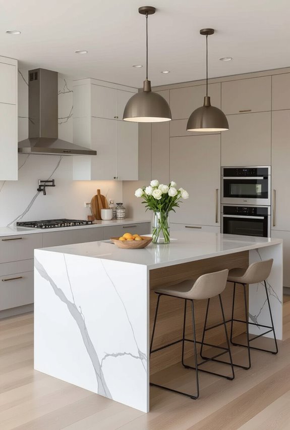 durable neutral modern kitchen features