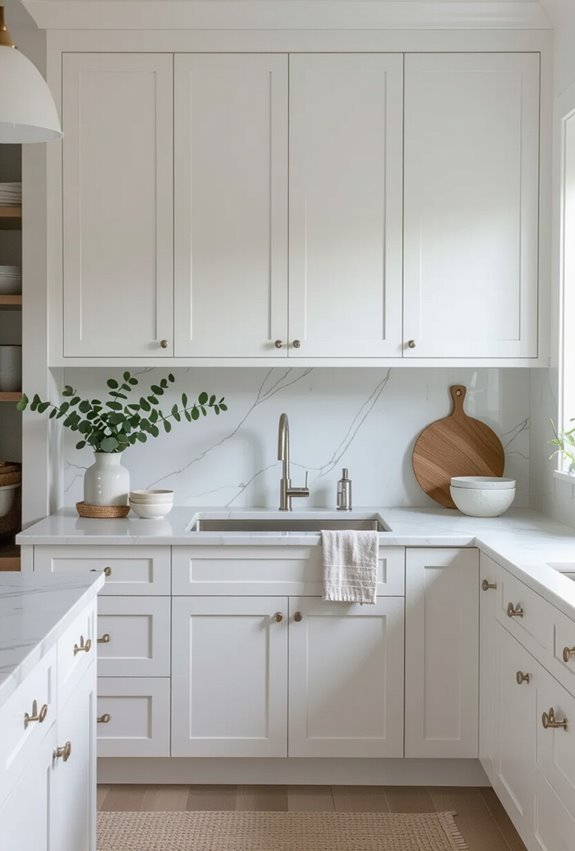 durable neutral white cabinets