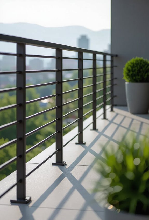 durable powder coated anti corrosion railings