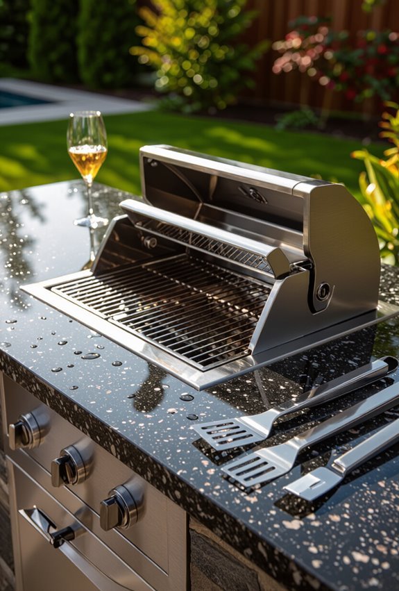 durable sealed granite prep station