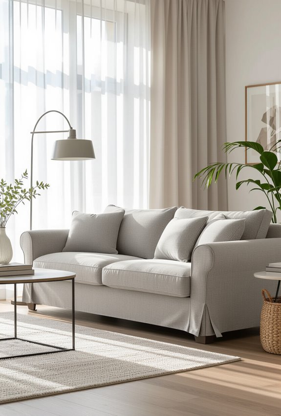 durable tailored slipcovers elevate livingroom