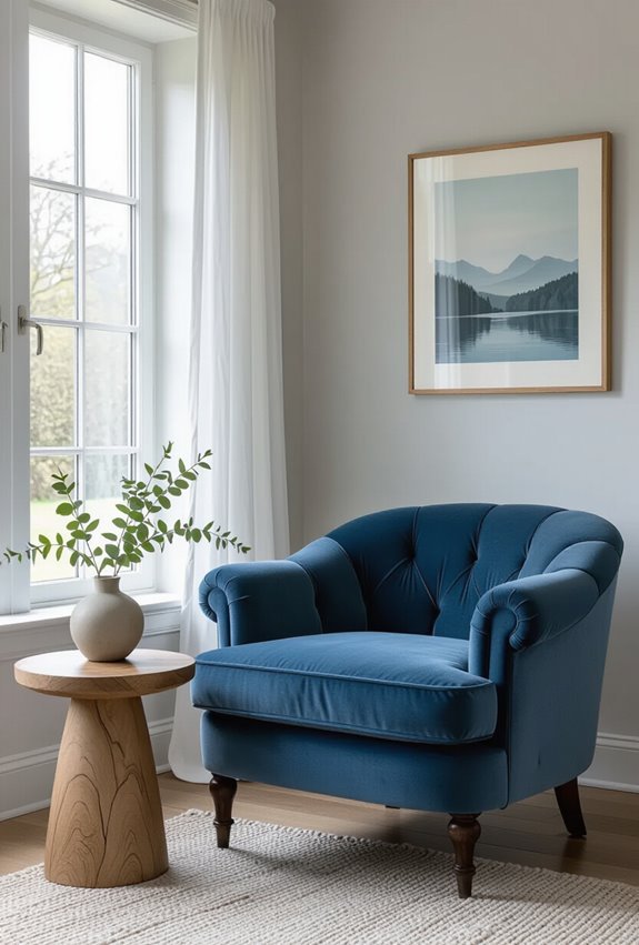dusty blue cozy timeless warmth