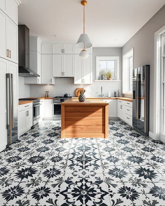 dynamic black and white patchwork