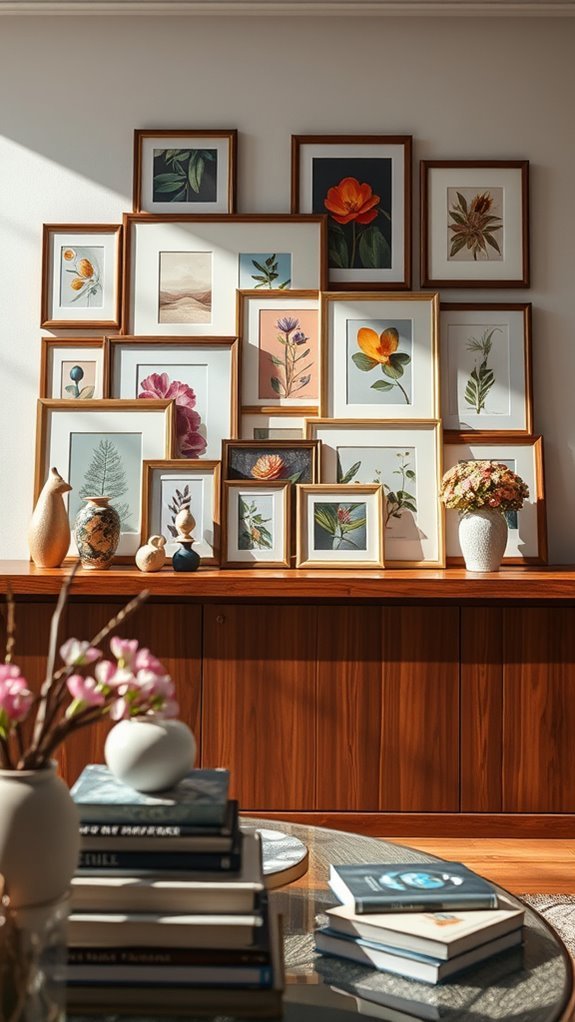 dynamic gallery ledge arrangements