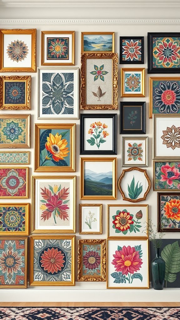 dynamic gallery wall design
