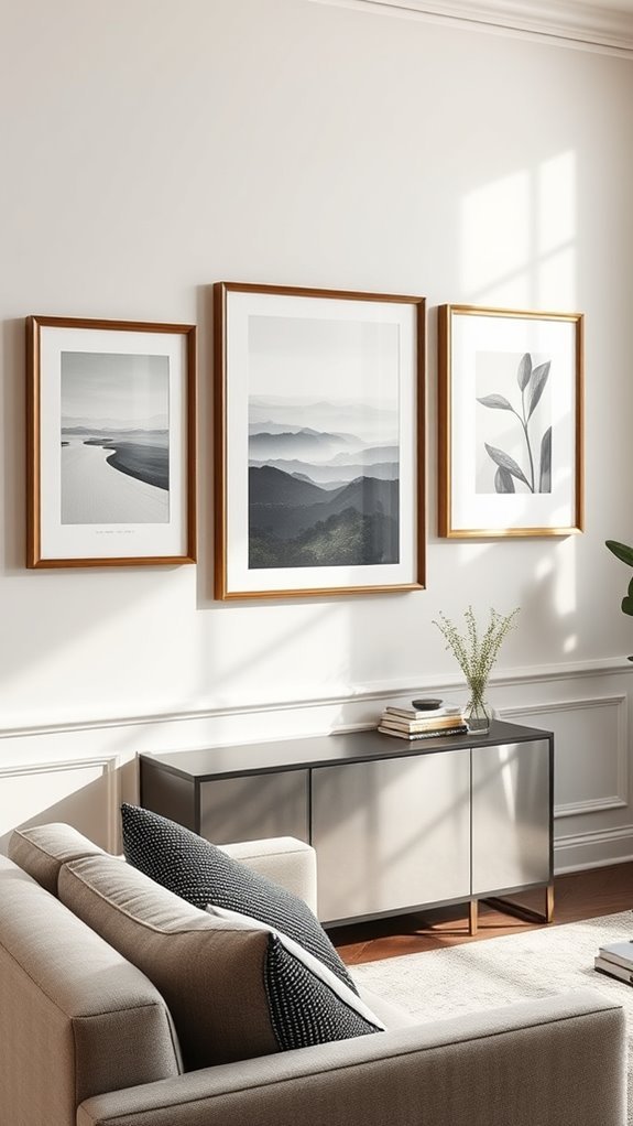 dynamic gallery wall design