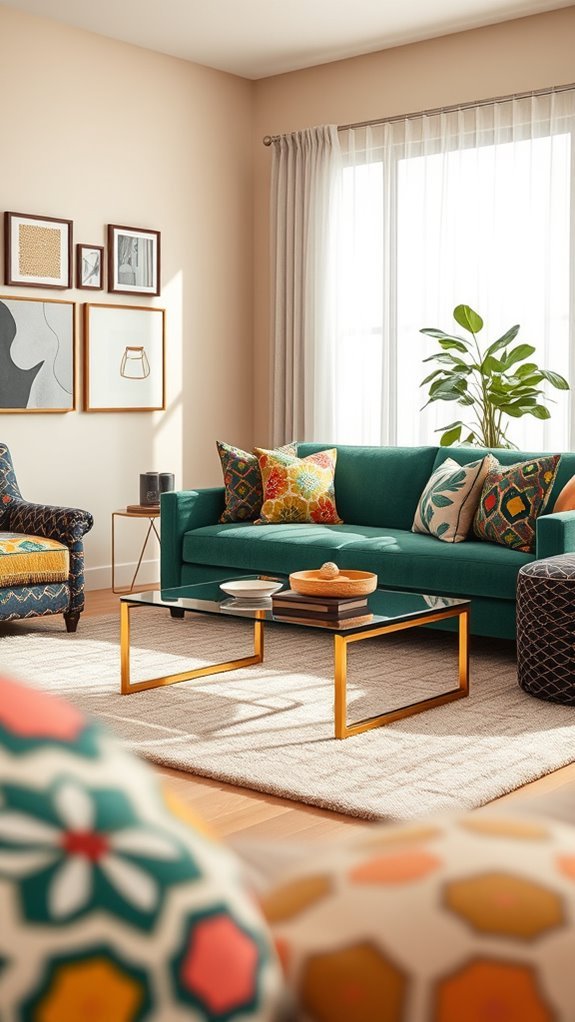 dynamic patterned living room