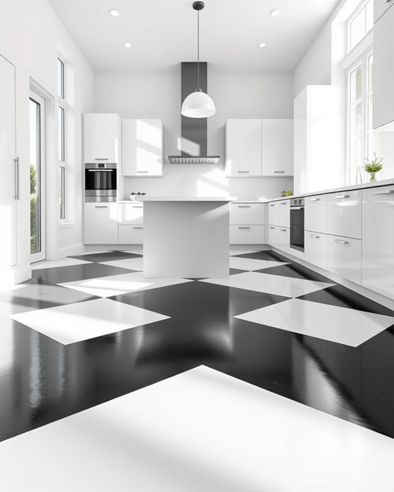 dynamic two tone floor designs