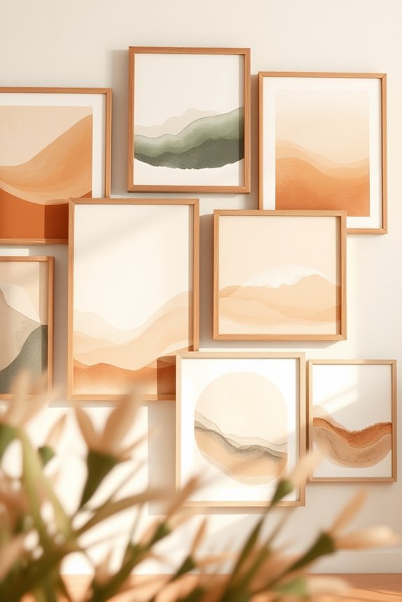 earthy abstract art tranquility