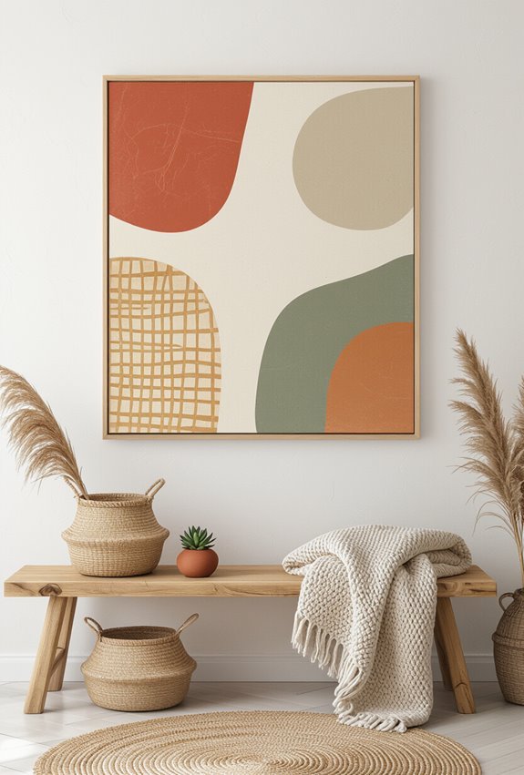 earthy boho chic layered canvases