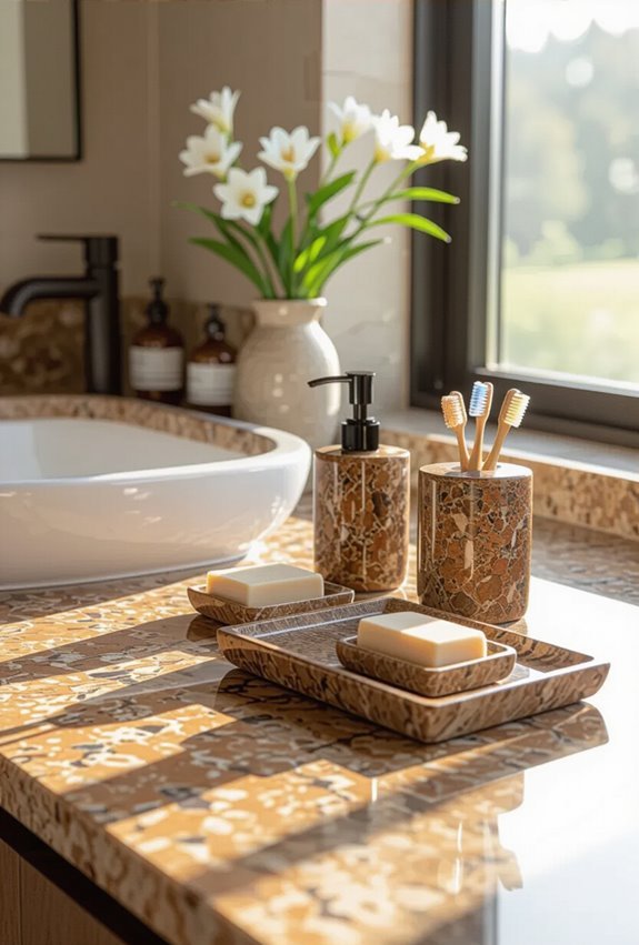earthy brown granite coordination