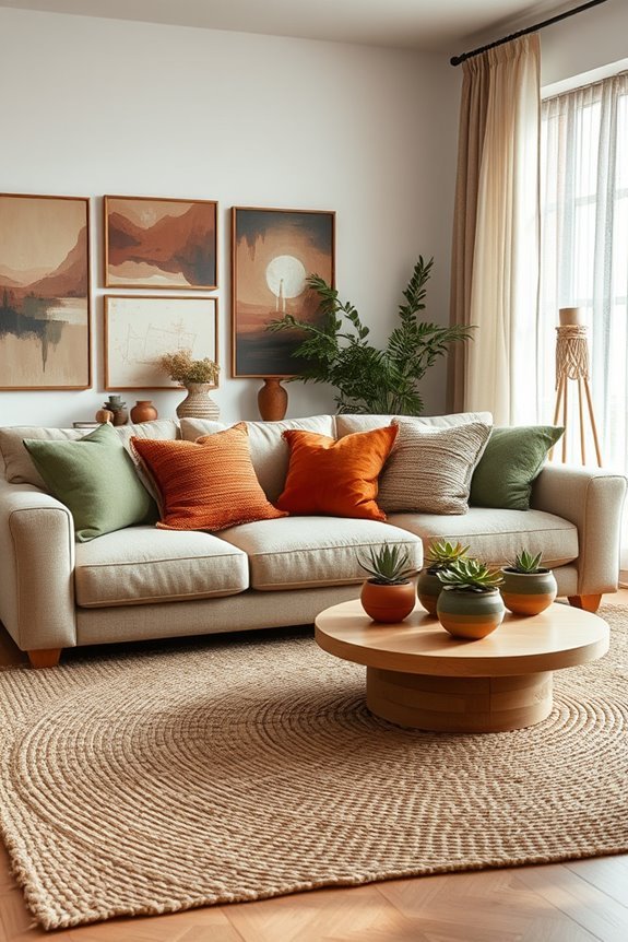 earthy colors create tranquility