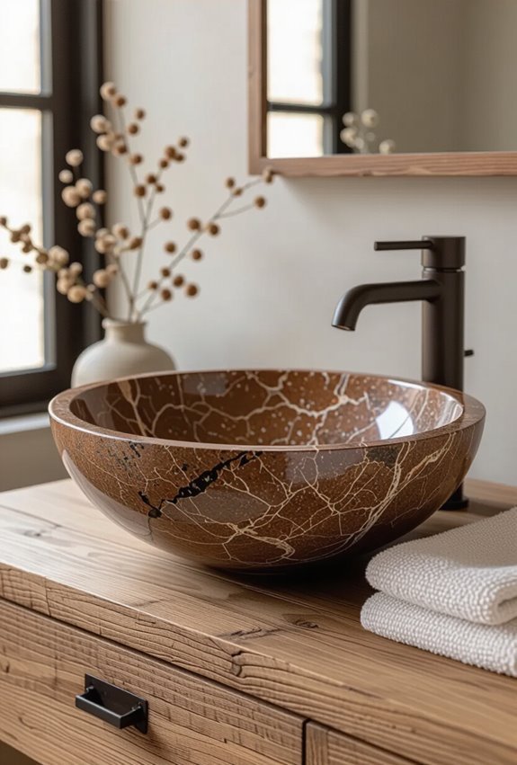 earthy durable handcrafted granite sinks