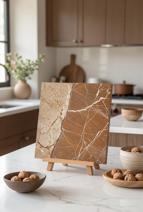 earthy honed quartz and lava