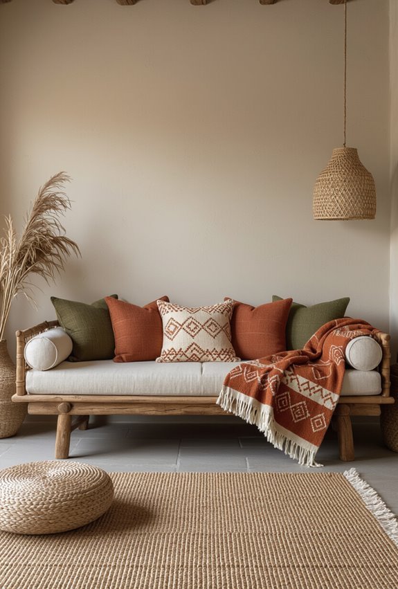 earthy neutrals for ethnic decor