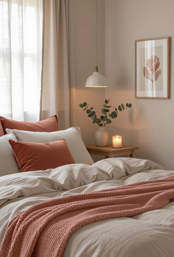 earthy neutrals with mauve