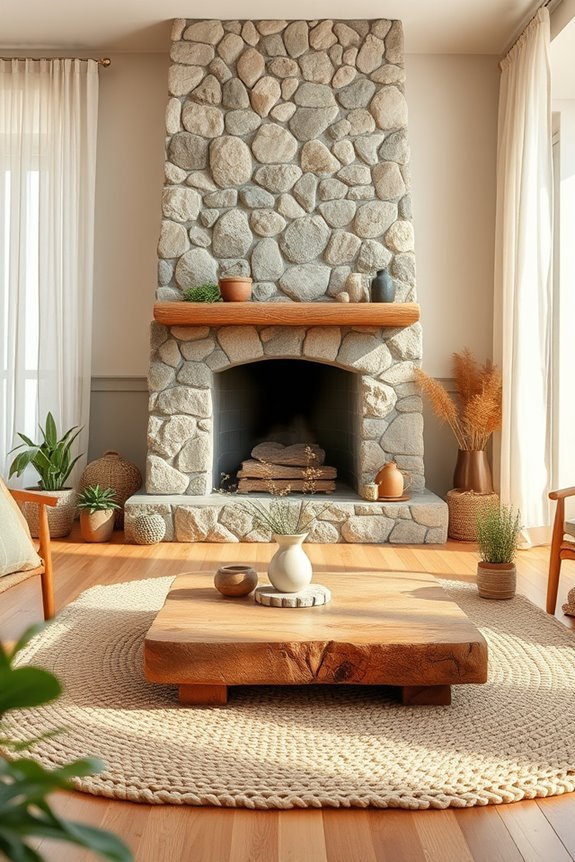earthy stone boho accents