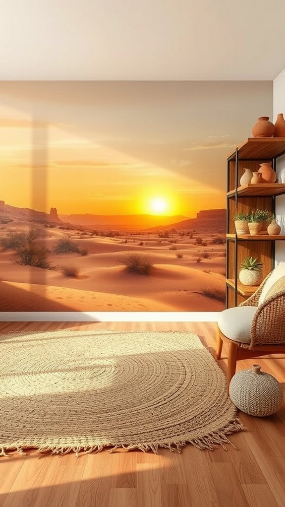 earthy tone mural ideas