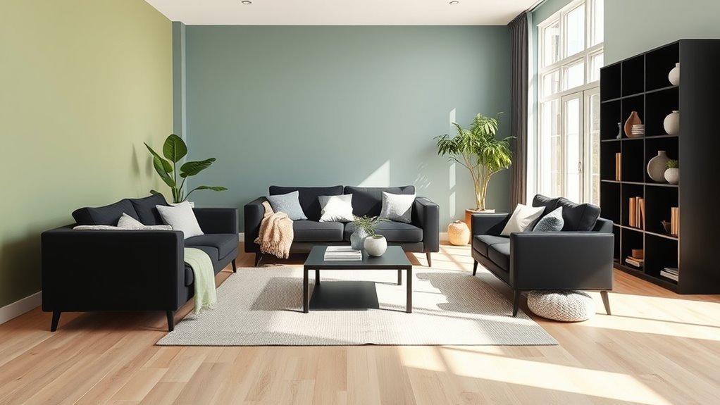 earthy tones balance black