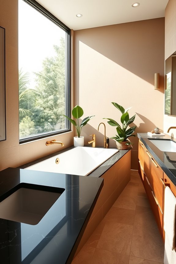 earthy tones complement granite